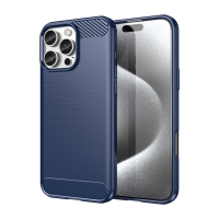 Capinha iPhone 16 PRO MAX - TPU Escovado Azul