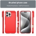 Capinha iPhone 16 PRO MAX - TPU Escovado Vermelho