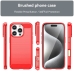 Capa iPhone 16 PRO - TPU Escovado Vermelho