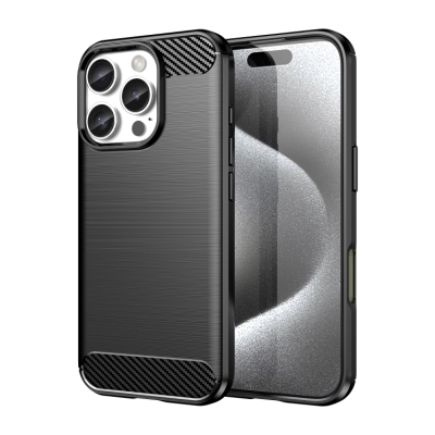 Capa iPhone 16 PRO - TPU Escovado Preto