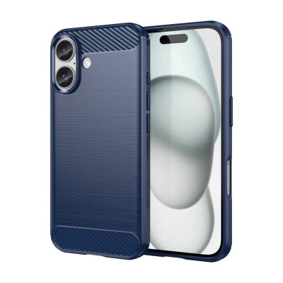 Capa iPhone 16 PLUS - TPU Escovado Azul