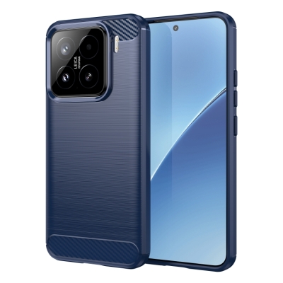 Capinha Celular Xiaomi 15 - TPU Escovado Azul