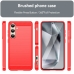 Capa Smartphone Galaxy S24 FE - TPU Escovado Vermelho