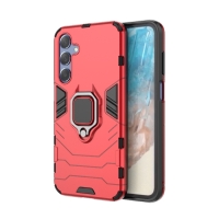 Capa Antichoque com Anel de Suporte para Galaxy M35 5G - Vermelho