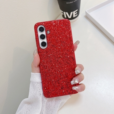 Capa Samsung Galaxy S24 FE - TPU Glitter Vermelho