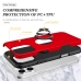 Capinha iPhone 16 PRO MAX - TPU Anel de Suporte Vermelho