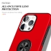 Capinha iPhone 16 PRO MAX - TPU Anel de Suporte Vermelho