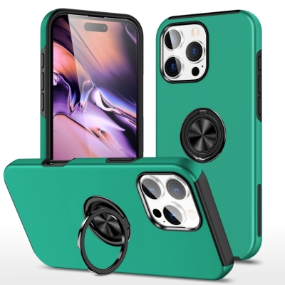 Capinha iPhone 16 PRO MAX - TPU Anel de Suporte Verde