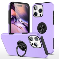 Capinha iPhone 16 PRO MAX - TPU Anel de Suporte Roxo