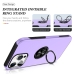 Capinha iPhone 16 PRO MAX - TPU Anel de Suporte Roxo