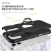 Capa iPhone 16 PRO - TPU Anel de Suporte Preto