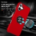 Capa Smartphone iPhone 16 - TPU Anel de Suporte Vermelho