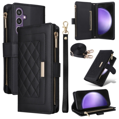 Capinha Galaxy S24 FE - Flip Carteira Preto