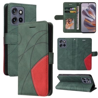 Capa Motorola Edge 50 NEO - Flip Dual Color Verde