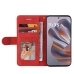 Capa Motorola Edge 50 NEO - Flip Dual Color Vermelho