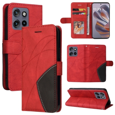 Capa Motorola Edge 50 NEO - Flip Dual Color Vermelho