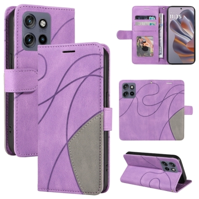 Capa Motorola Edge 50 NEO - Flip Dual Color Roxo