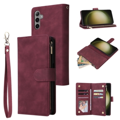 Capa Samsung Galaxy S25+ PLUS - Flip Carteira Vinho