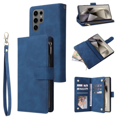 Capa Samsung Galaxy S25 ULTRA - Flip Carteira Azul