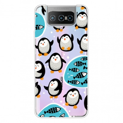 Capinha para celular Zenfone 7 Transparente Pinguin