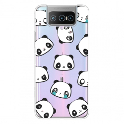 Capinha para celular Zenfone 7 Transparente Panda