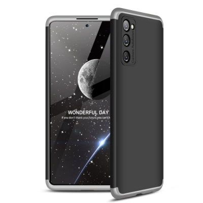 Capinha para celular Samsung S20 FE em 3 Partes Preto-Prata