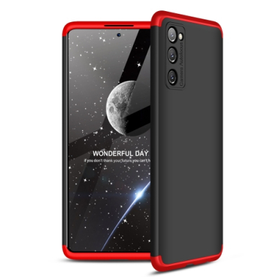 Capinha para celular Samsung S20 FE em 3 Partes Preto-Vermelho