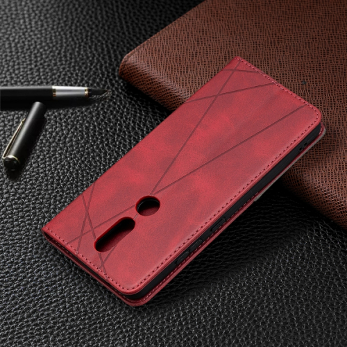 Estojo de couro em relevo para Nokia C32 (vermelho)