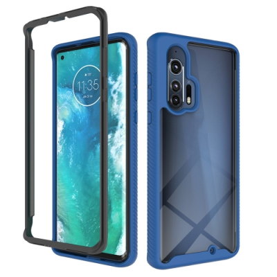 Capa para Motorola Edge+ Plus TPU e Plástico Azul
