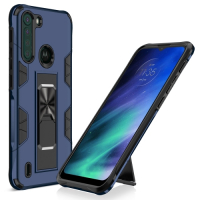 Capa Motorola One Fusion com Suporte Azul