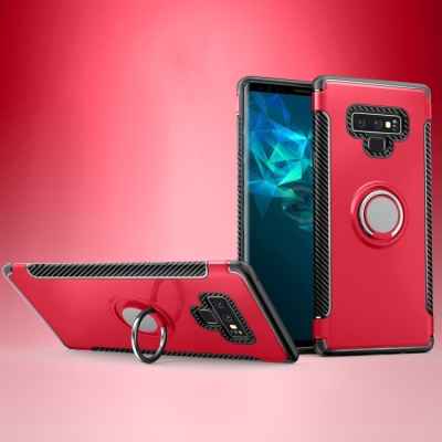 Capa Galaxy Note 9 - TPU com Anel de Suporte Vermelho