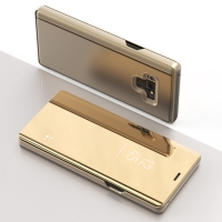 Capa Galaxy Note 9 Flip com Visor Espelhado Dourado