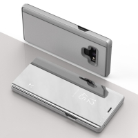 Capa Galaxy Note 9 Flip com Visor Espelhado Prata