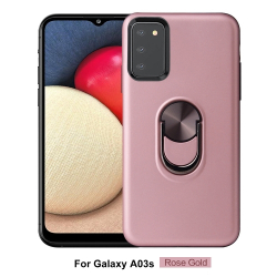 Capa de Celular Samsung A03s TPU com Anel de Suporte Rosê