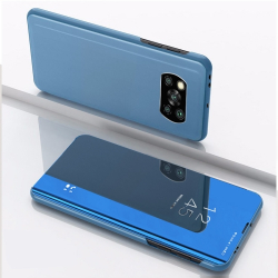 Capa Xiaomi Poco X3 Pro Flip Espelhado Azul