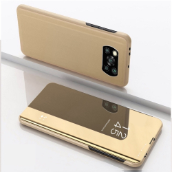 Capa Xiaomi Poco X3 Pro Flip Espelhado Dourado