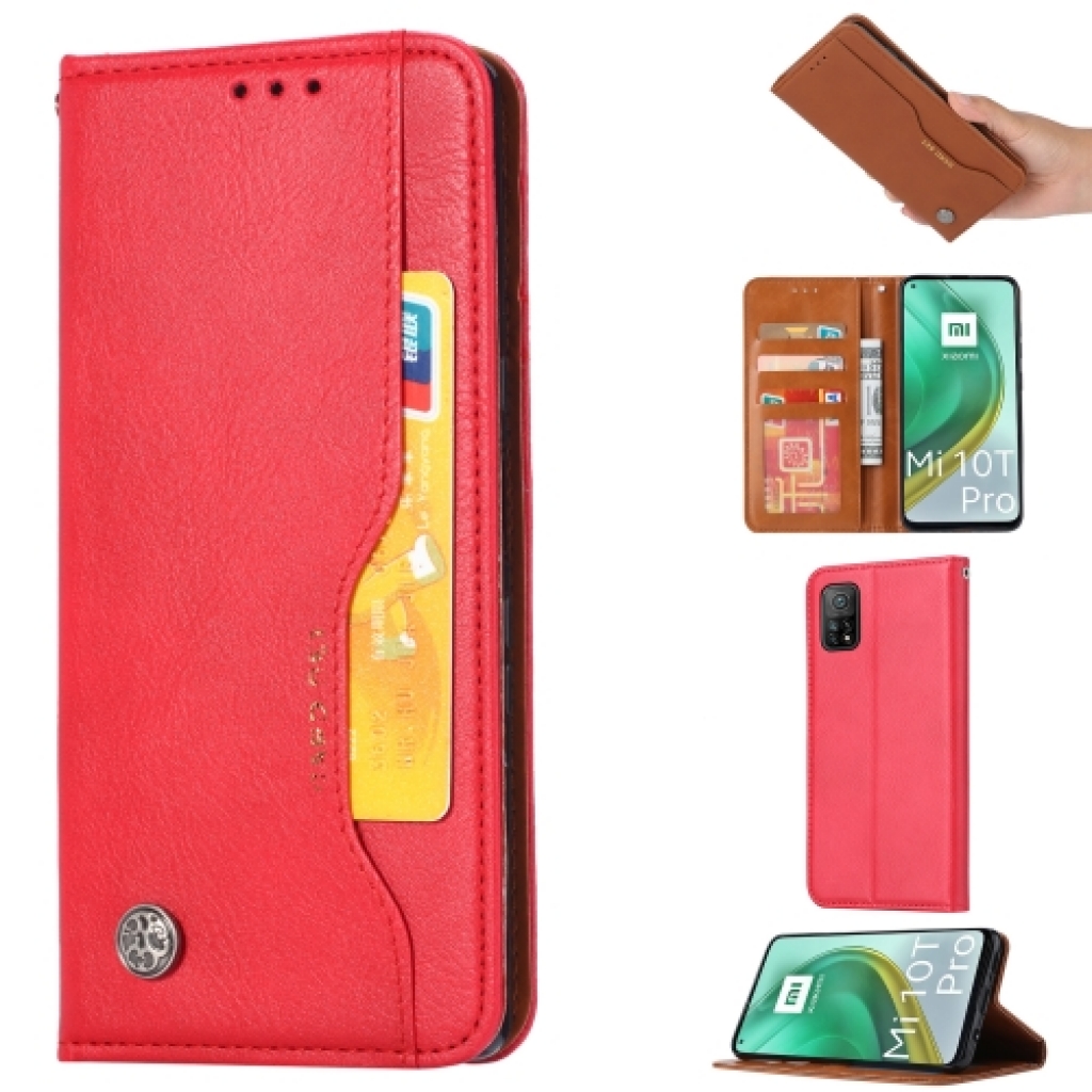 Capa Xiaomi Mi 10T / Mi 10T Pro Flip Couro Vermelho ️