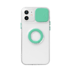 Capinha Celular iPhone 13 Mini com Protetor de Câmera Verde
