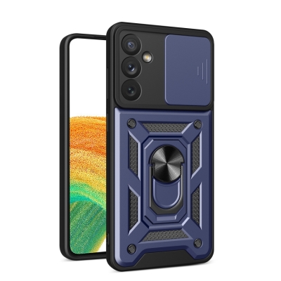 Capa Galaxy A34 - Protetor de Câmera e Suporte Azul