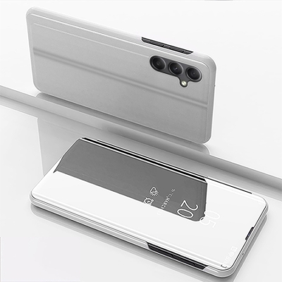 Capa Galaxy A34 - Flip Espelhado Prata
