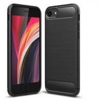 Capa iPhone SE 2020 TPU Fibra de Carbono Preto