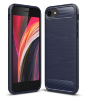 Capa iPhone SE 2020 TPU Fibra de Carbono Azul