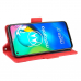 Capa Motorola Moto G8 Power Couro com Porta Cartão Vermelho
