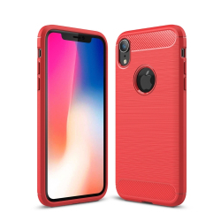 Capa Iphone XR Fibra de Carbono - Vermelho
