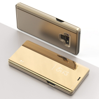 Capa Galaxy Note 9 Flip com Visor Espelhado Dourado